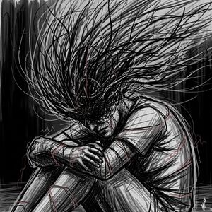 Abstract Black and Gray Art Print